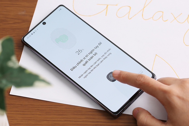 Cài đặt bảo mật vân tay - Samsung Galaxy Note 20